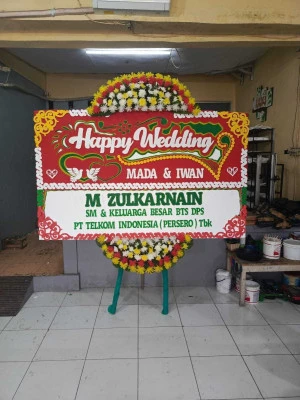 Papan Bunga di Venue Wedding Bintaro